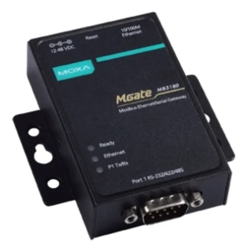 Преобразователь MGate MB3180 1-портовый преобразователь Modbus RTU/ASCII (RS-232/422/485) в Modbus TCP